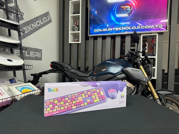 Studz M600 Mavi Kablosuz Klavye Mouse Seti