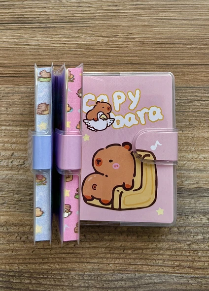 Capybara Kapibara Cırt Cırtlı Ciltli 4'lü Not Defteri Seti - 3