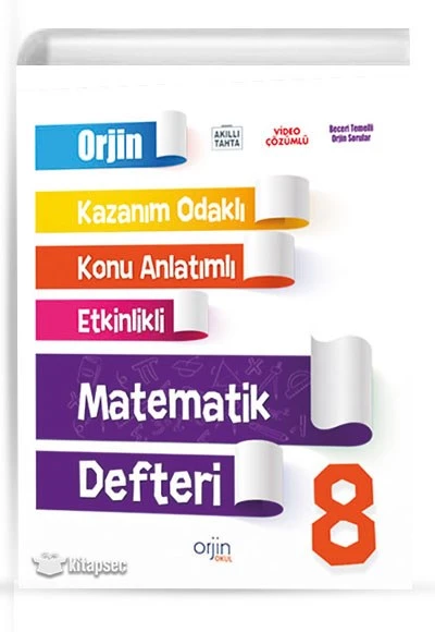 8. Sınıf Orjin Matematik Defteri Orjin Yayınları