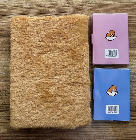 Capybara Kapibara Figürlü 80 Yaprak Çizgili Defter ve 2 Adet Capybara Kapibara Figürlü Not Defteri - 4