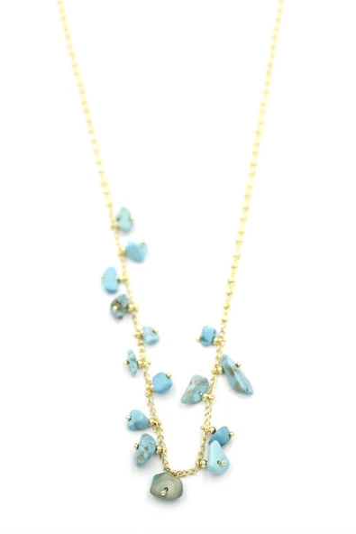 Taş Sallantılı Kolye - Altın - Resim 2