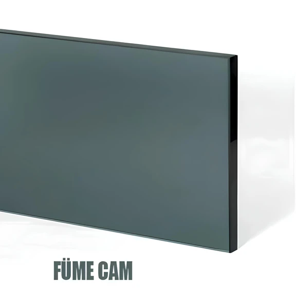 Füme Renkli Duş Camı -Yedek Parça (8 Mm-55.6-190.2 Cm) - 2