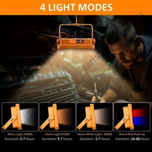 Solar panelli çakar özellikli dış mekan aydınlatmasına uygun projektör - 8