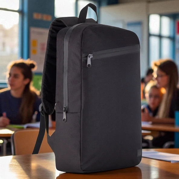Classone Mila  PR-EK200 15,6' Su Geçirmez Kumaş Fermuar Okul Sırt Çantası ürün görseli 1