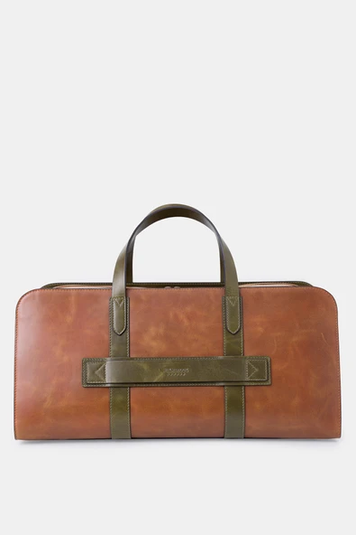 Leonard Hakiki Deri Unisex Askılı Seyahat Çantası - 11