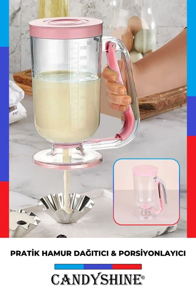 Ölçekli Hamur Porsiyonlayıcı Dağıtıcı Pancake Krep Muffin Krema Puding Kolay Akıtma Yardımcısı ürün görseli