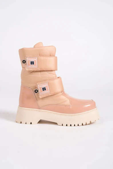 JET-ELISA Cırt Cırtlı  Paraşüt Kumaş Rugan Kadın Bot RTT - Ten - Resim 6