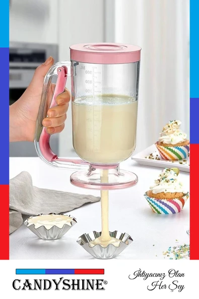 Ölçekli Hamur Porsiyonlayıcı Dağıtıcı Pancake Krep Muffin Krema Puding Kolay Akıtma Yardımcısı - Resim 4