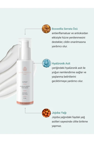 Boswellia Kuru ve Yıpranmış Ciltler İçin Tazeleyici Yüz Kremi 75ml - 2