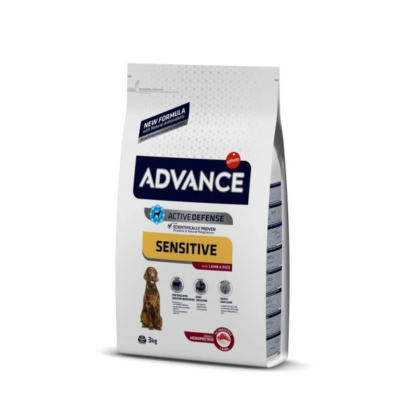 Advance Sensitive Kuzulu Yetişkin Köpek Maması 3 Kg