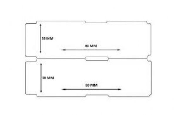 80X38 YATAY RAF ETİKETİ ORTADAN KENARDAN CELTEKLİ 350 SARIM - 2