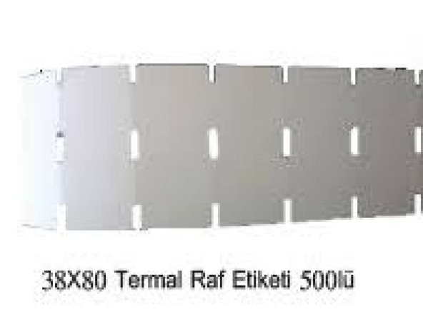 80X38 YATAY RAF ETİKETİ ORTADAN KENARDAN CELTEKLİ 350 SARIM - 5