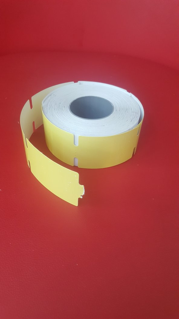 80X38 RAF ETİKETİ EKO TERMAL SARI ZEMİN 1 ADET FİYATI 500 SARIM - 2