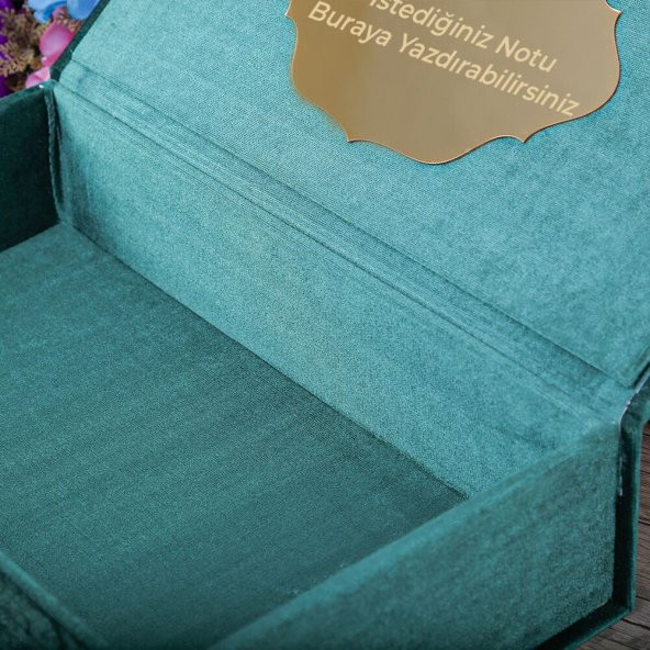 Hediyelik Kadife Kutu Yeşil Renk (38x22) - 5