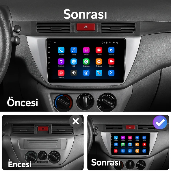 Mitsubishi Lancer 2002-2006 Multimedya 2 GB RAM 32 GB Hafıza 4 Çekirdek Navigatör - Resim 9