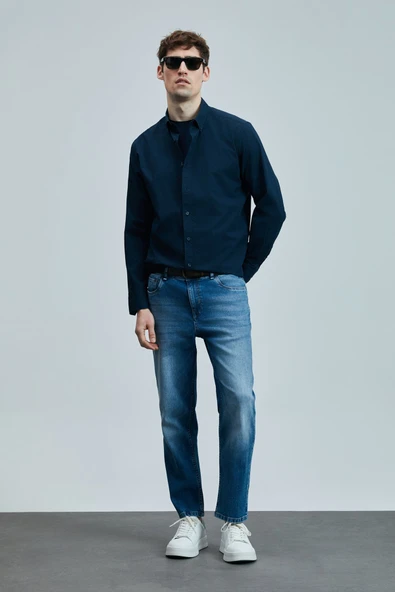 Lufian 111200204 Orlando Smart Jean Erkek Pantolon Slim Fit Erkek Kot Pantolon - Resim 4