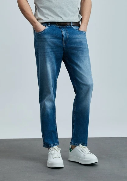 Lufian 111200204 Orlando Smart Jean Erkek Pantolon Slim Fit Erkek Kot Pantolon - Resim 2