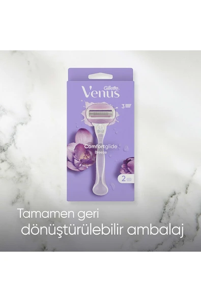 Gillette Venus Breeze Makine + 2 Yedek Başlık - Resim 8