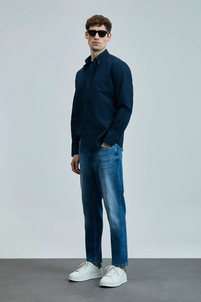 Lufian 111200204 Orlando Smart Jean Erkek Pantolon Slim Fit Erkek Kot Pantolon - Resim 8