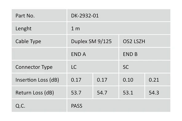 Digitus Fiber Optik Singlemode Sarı (1m) - Resim 3