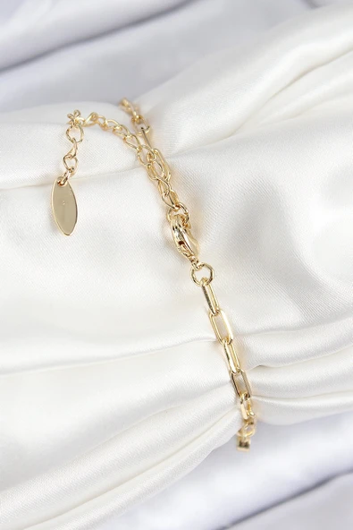 Pirinç Zirkon Taşlı Arı Model Gold Renk Kadın Bileklik - Resim 2