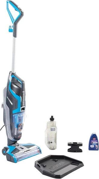 Bissell CrossWave, 3'ü 1 Arada Yüksek Vakumlu Süpürme ve Silme Makinesi 17132, Siyah/Mavi, Süpürme, Silme ve Kurulama, Sert Zeminleri ve Halıları Temizler - 2