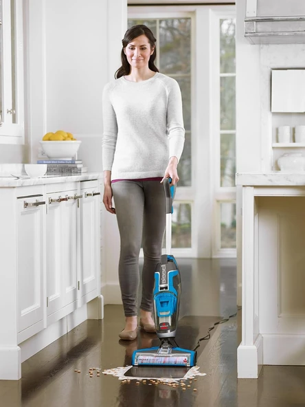 Bissell CrossWave, 3'ü 1 Arada Yüksek Vakumlu Süpürme ve Silme Makinesi 17132, Siyah/Mavi, Süpürme, Silme ve Kurulama, Sert Zeminleri ve Halıları Temizler - 3