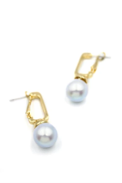 İncili Küpe - Mavi - Resim 2