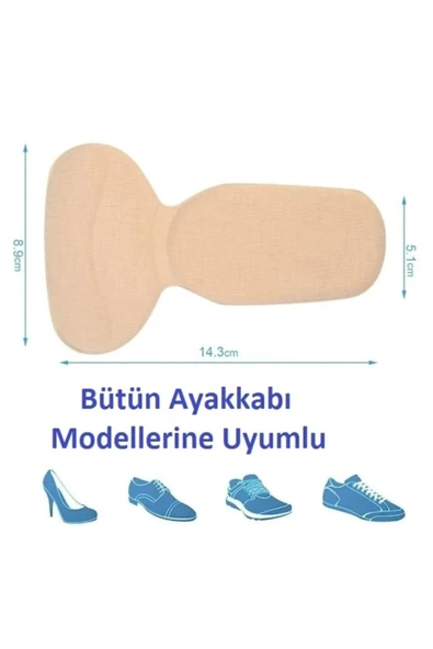 1 Çift Ten Ortopedik Tabanlık Yüksek Topuklu Ayakkabı Topuk Vurma Önleyici Koruyucu Yastığı Ped - 1