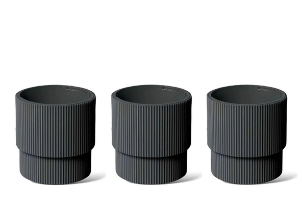 Omnipazar SO-VGS3 Dekoratif Vega Saksı Takımı 30 Litre Antrasit 3 Adet ürün görseli