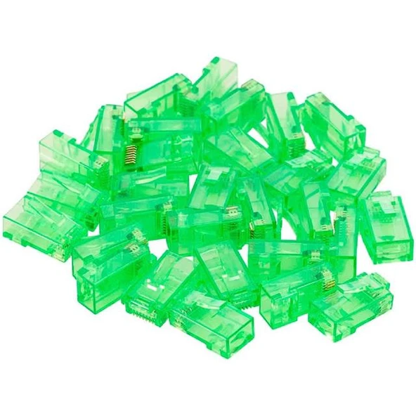Powermaster PM-22703 RJ45 CAT6 8P/8C Yeşil Soket (100'lü Paket) - 2