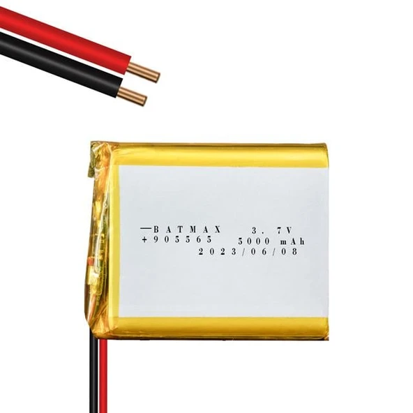 Powermaster 905565 3.7V 5000mAh Lityum Polimer Pil - 1