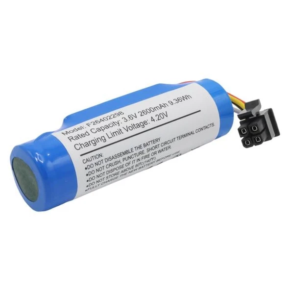 PowerMaster PM-24803 3.6V 2600mAh 4 Pin Soketli Beko Yazar Kasa Pos Cihazı Pili 18650 Lityum Batarya (VPS906R) - 2