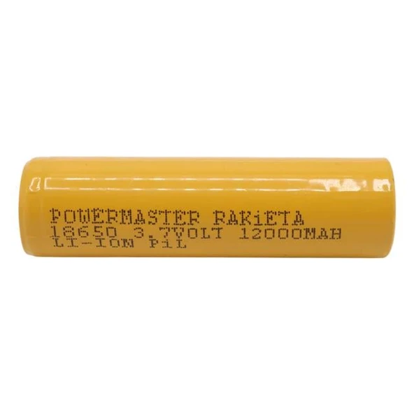 PowerMaster PM-9599 Rakieta 3.7 Volt 1200mAh 18650 Başlıklı Şarj Edilebilir Lityum Pil (Tekli) - 4