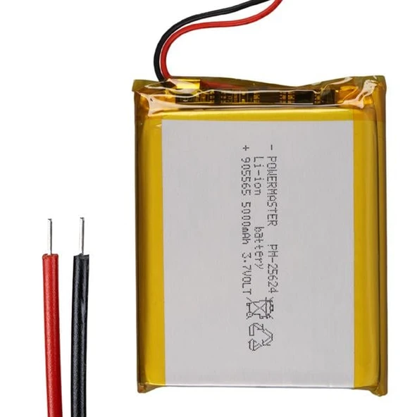 Powermaster 905565 3.7V 5000mAh Lityum Polimer Pil - 1