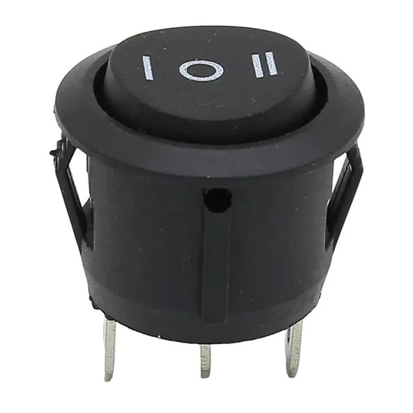 IC-134 Yuvarlak Işıksız On-Off-On 3P Anahtar - Resim 3