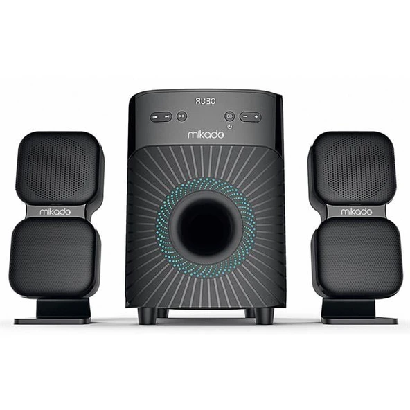 Mikado MD-360BT 2+1 38W BT/AUX/USB/FM/LED Ekran Multimedia Speaker Ev Sinema Sistemi - 2