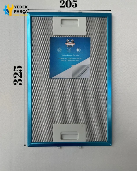 205x325 mm Aspiratör & Davlumbaz Tel Yağ Filtresi 20,5x32,5 cm