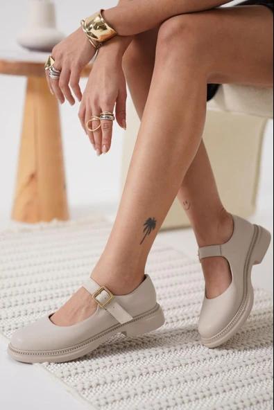 Yoko Bej Cilt Oxford Ayakkabı ürün görseli