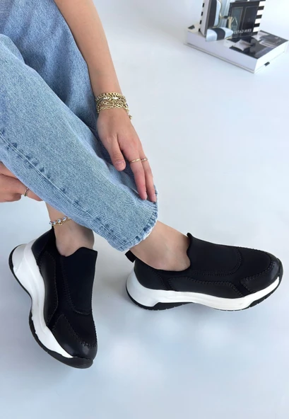 Kendy Siyah Cilt Spor Ayakkabı - Resim 2