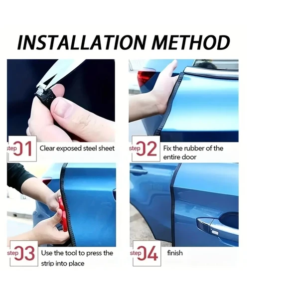 5 Metrelik Araba Kapı Kenar Koruma Şeridi Rulosu - 7