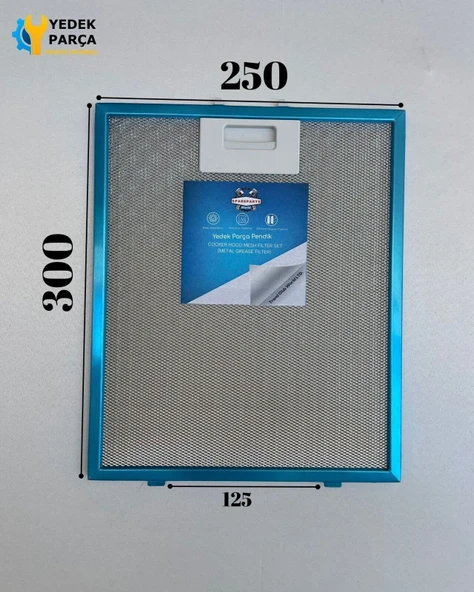 250x300 mm Aspiratör & Davlumbaz Tel Yağ Filtresi | Model: 012646 | 25x30 cm