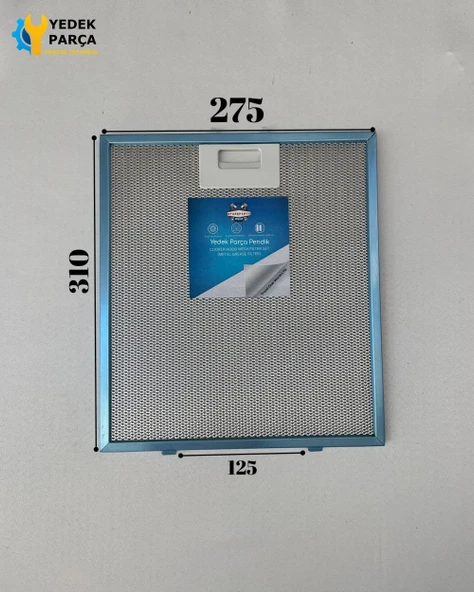 275x310 mm | Aspiratör & Davlumbaz Tel Yağ Filtresi | Model: 00671155 | 27,5x31 mm