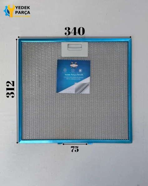 340x312 mm Aspiratör & Davlumbaz Tel Yağ Filtresi 34x31,2 cm