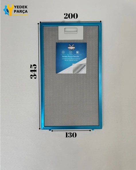 200x345 mm | Aspiratör & Davlumbaz Tel Yağ Filtresi | Model: 11010157 - 9197059799 | 20x34,5 cm