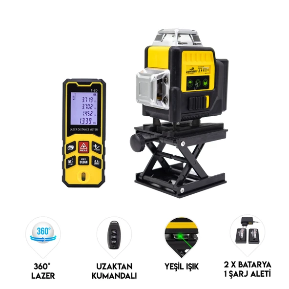 LAZER TERAZİ + LAZER METRE & TRİPOT DW16
