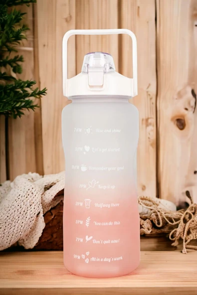 Ithink VAESKE MATARA MOTİVASYONEL 2LT PEMBE-GRİ ürün görseli