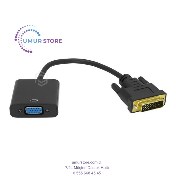 DVI VGA Çevirici Dvi-D VGA Çevirici Aktif DVI VGA Çevirici Yeni Ekran Kartları Için DVI 24+1 VGA Çevirici ürün görseli 1