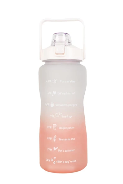 Ithink VAESKE MATARA MOTİVASYONEL 2LT PEMBE-GRİ - Resim 2