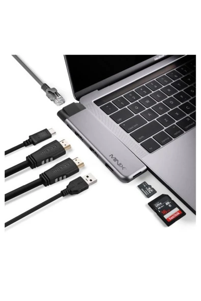 MINIX Harici Usb-c Port Çoklayıcı Uzay Gri ürün görseli